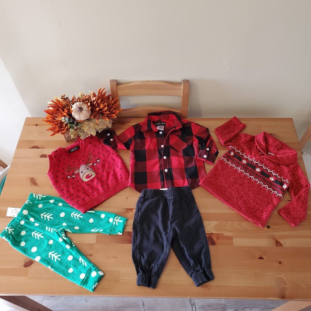 Bundle of 12M Baby Boy Clothes Outfits- 5pcs